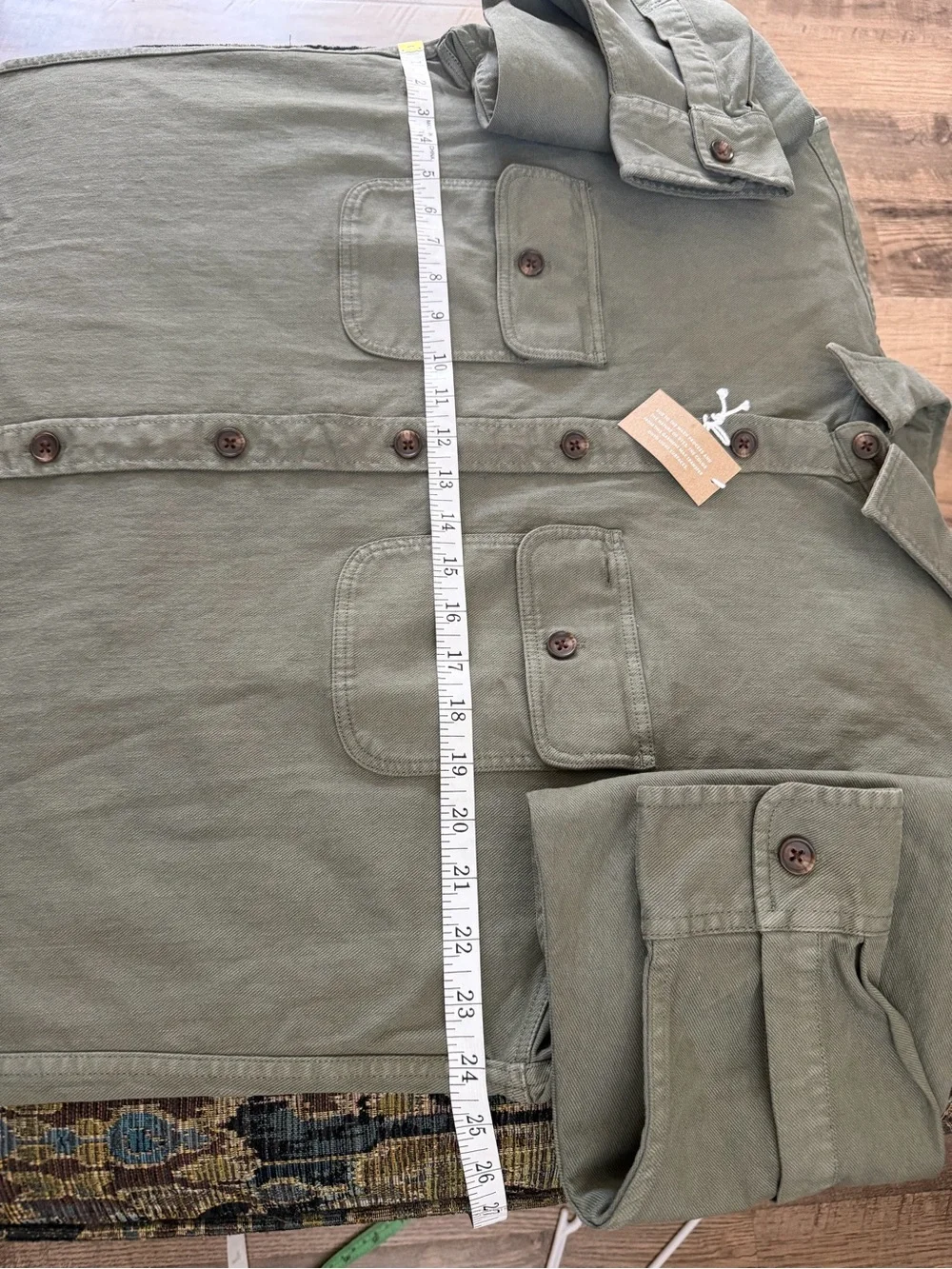 J.Crew Men’s Utility Workshirt Olive Green NWT Size Large